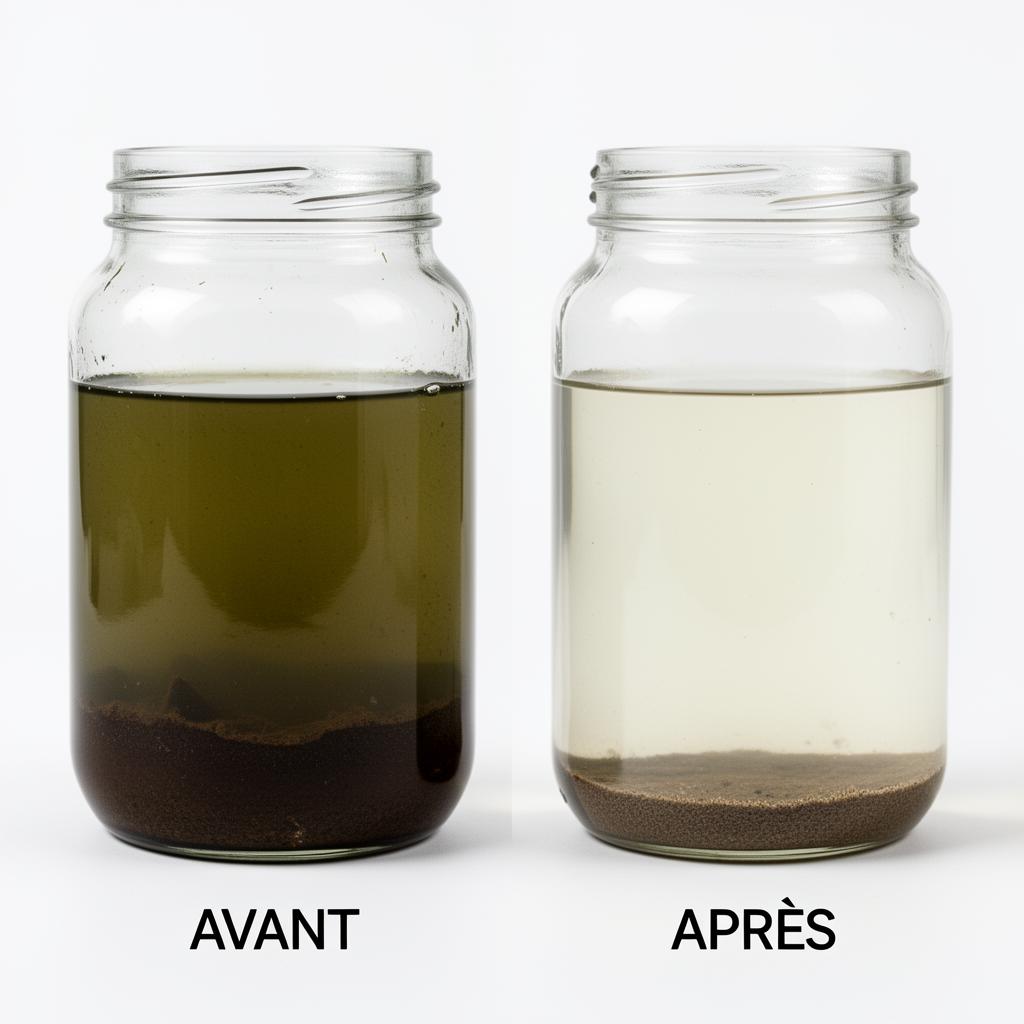 Comparaison avant/après traitement Bactovase